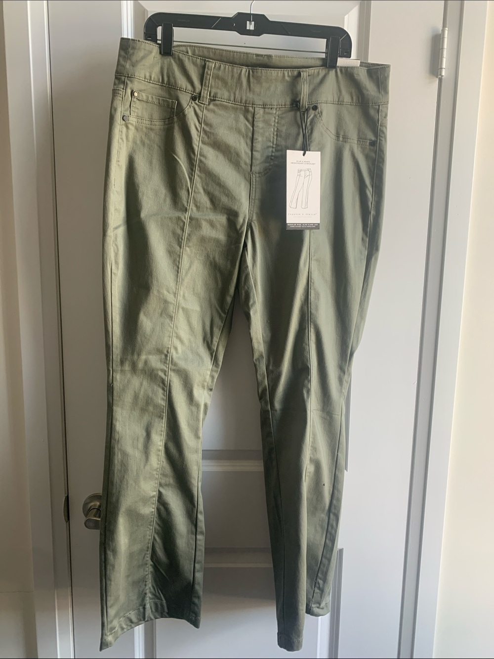 Olive Green Flare Leg Pants